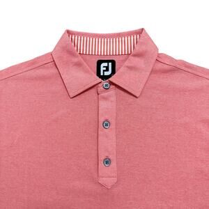 FJ Short Sleeve Polo Golf Shirt Orange Pink Coral Size Large